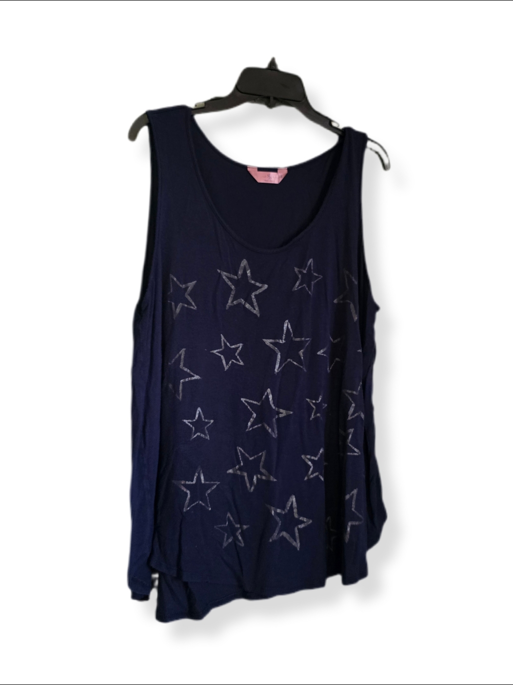 SJS Navy Tank Top with Metallic Star Motif - 2XL
